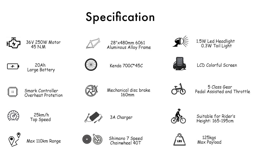 TTGO C3 (HZ-28ST) City ebike